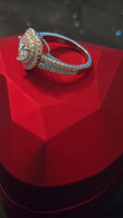 Timeless Embrace - 1.5ct Double Halo Heart Moissanite Ring