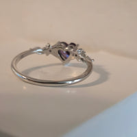 Enchanted Hues – 0.8ct CZ Heart Ring