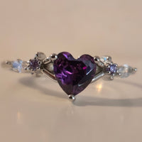 Enchanted Hues – 0.8ct CZ Heart Ring