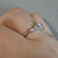 Enchanted Hues – 0.8ct CZ Heart Ring