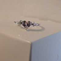 Enchanted Hues – 0.8ct CZ Heart Ring