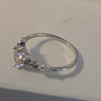 Enchanted Hues – 0.8ct CZ Heart Ring