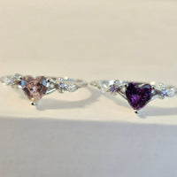 Enchanted Hues – 0.8ct CZ Heart Ring