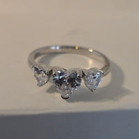 Bedazzled Hearts – 2.25ct CZ Heart Ring