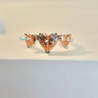 Bedazzled Hearts – 2.25ct CZ Heart Ring