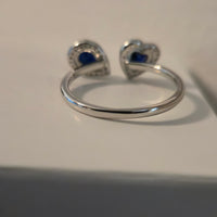 Mystic Duo – 6mm CZ Heart & Drop Ring