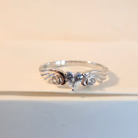 Winged Heart – 5mm CZ Heart Ring