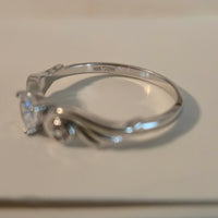 Winged Heart – 5mm CZ Heart Ring