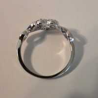 Infinite Love – 1mm CZ Halo Heart Ring