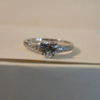 Heart Crown – Tapered CZ Sterling Silver Ring