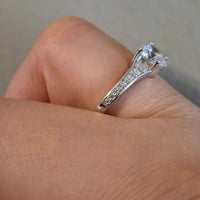 Heart Crown – Tapered CZ Sterling Silver Ring