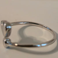 Heart to Heart – Open Bypass Silver Ring