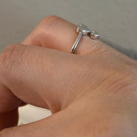 Heart to Heart – Open Bypass Silver Ring