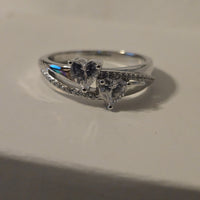 Forever Two – Double Heart CZ Ring