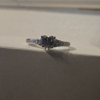 Heart Crown – Tapered CZ Sterling Silver Ring