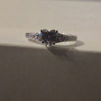 Heart Crown – Tapered CZ Sterling Silver Ring