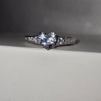 Heart Crown – Tapered CZ Sterling Silver Ring