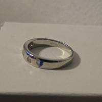 Rainbow Hearts – Multi-Color CZ Band Ring