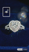 Timeless Embrace – 1.5ct Halo Heart Ring