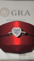 Blushing Heart - Pink Halo Edition 1.5ct Double Halo Heart Moissanite Ring