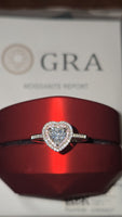 Blushing Heart - Pink Halo Edition 1.5ct Double Halo Heart Moissanite Ring