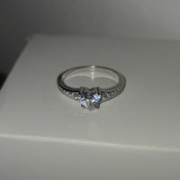 Heart Crown – Tapered CZ Sterling Silver Ring