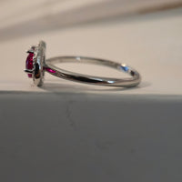 Mystic Duo – 6mm CZ Heart & Drop Ring