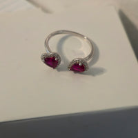 Mystic Duo – 6mm CZ Heart & Drop Ring